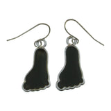 Mi Amore Foot Dangle-Earrings Silver-Tone/Black