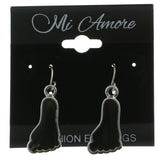 Mi Amore Foot Dangle-Earrings Silver-Tone/Black