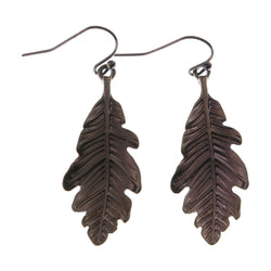 Mi Amore Leaf Dangle-Earrings Bronze-Tone