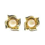 Mi Amore Post-Earrings Gold-Tone/White