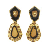 Mi Amore Dangle-Earrings Gold-Tone/Black