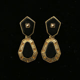 Mi Amore Dangle-Earrings Gold-Tone/Black