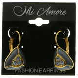 Mi Amore Crystal Accented Dangle-Earrings Gold-Tone/Blue
