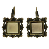 Mi Amore Dangle-Earrings Bronze-Tone/White