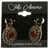 Mi Amore Crystal Accented Dangle-Earrings Copper-Tone/Red