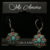 Mi Amore Dangle-Earrings Dark-Silver/Blue