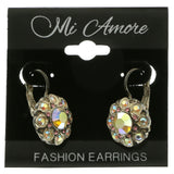 Mi Amore Prismatic Crystal Dangle-Earrings Silver-Tone