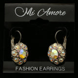 Mi Amore Prismatic Crystal Dangle-Earrings Silver-Tone