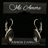 Mi Amore Crystal Accented Dangle-Earrings Silver-Tone