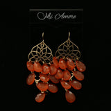 Mi Amore Chandelier-Earrings Gold-Tone/Orange