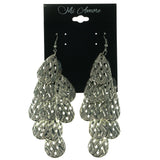 Silver-Tone Metal Chandelier-Earrings