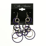 Mi Amore Dangle-Earrings Silver-Tone/Purple