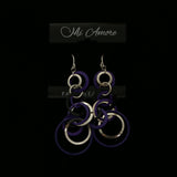 Mi Amore Dangle-Earrings Silver-Tone/Purple