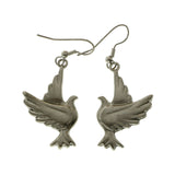 Mi Amore Dove Dangle-Earrings Silver-Tone