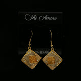 Mi Amore Dangle-Earrings Gold-Tone/Orange