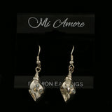 Mi Amore Sea Shell Dangle-Earrings Silver-Tone