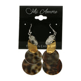 Mi Amore Dangle-Earrings Silver-Tone/Brown