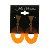 Mi Amore Dangle Post-Earrings Gold-Tone/Orange