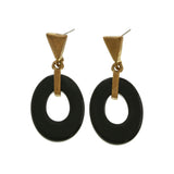 Mi Amore Dangle Post-Earrings Gold-Tone/Black