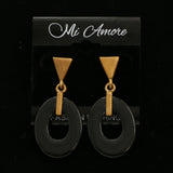 Mi Amore Dangle Post-Earrings Gold-Tone/Black