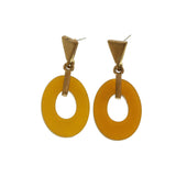 Mi Amore Dangle Post-Earrings Gold-Tone/Brown