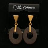 Mi Amore Dangle Post-Earrings Gold-Tone/Brown