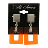 Mi Amore Dangle Post-Earrings Silver-Tone/Red