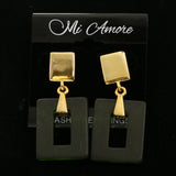 Mi Amore Dangle Post-Earrings Gold-Tone/Green