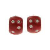 Mi Amore Post-Earrings Red