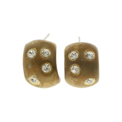 Mi Amore Post-Earrings Gold-Tone