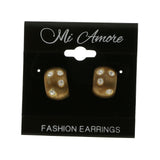 Mi Amore Post-Earrings Gold-Tone