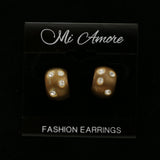 Mi Amore Post-Earrings Gold-Tone