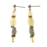 Mi Amore Dangle Post-Earrings Silver-Tone/Peach