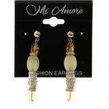 Mi Amore Dangle Post-Earrings Silver-Tone/Peach