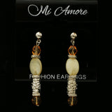 Mi Amore Dangle Post-Earrings Silver-Tone/Peach