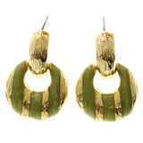 Mi Amore Dangle Post-Earrings Gold-Tone/Green