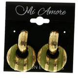 Mi Amore Dangle Post-Earrings Gold-Tone/Green