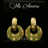 Mi Amore Dangle Post-Earrings Gold-Tone/Green