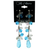 Mi Amore Dangle-Earrings Silver-Tone/Blue