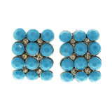 Mi Amore Post-Earrings Silver-Tone/Blue