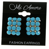 Mi Amore Post-Earrings Silver-Tone/Blue