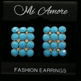 Mi Amore Post-Earrings Silver-Tone/Blue