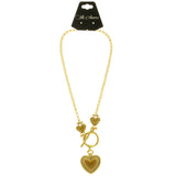 Mi Amore Heart Pendant-Necklace Gold-Tone/Yellow