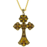 Mi Amore Cross Pendant-Necklace Gold-Tone/Yellow