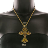 Mi Amore Cross Pendant-Necklace Gold-Tone/Yellow