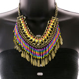 Mi Amore Adjustable Necklace-Earring-Set Multicolor/Gold-Tone