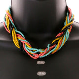 Mi Amore Adjustable Bead-Necklace Multicolor/Silver-Tone