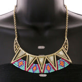 Mi Amore Adjustable Necklace-Earring-Set Multicolor/Gold-Tone