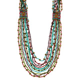 Mi Amore Adjustable Bead-Necklace Multicolor/Gold-Tone