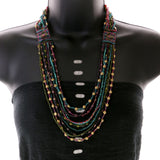 Mi Amore Adjustable Bead-Necklace Multicolor/Gold-Tone
